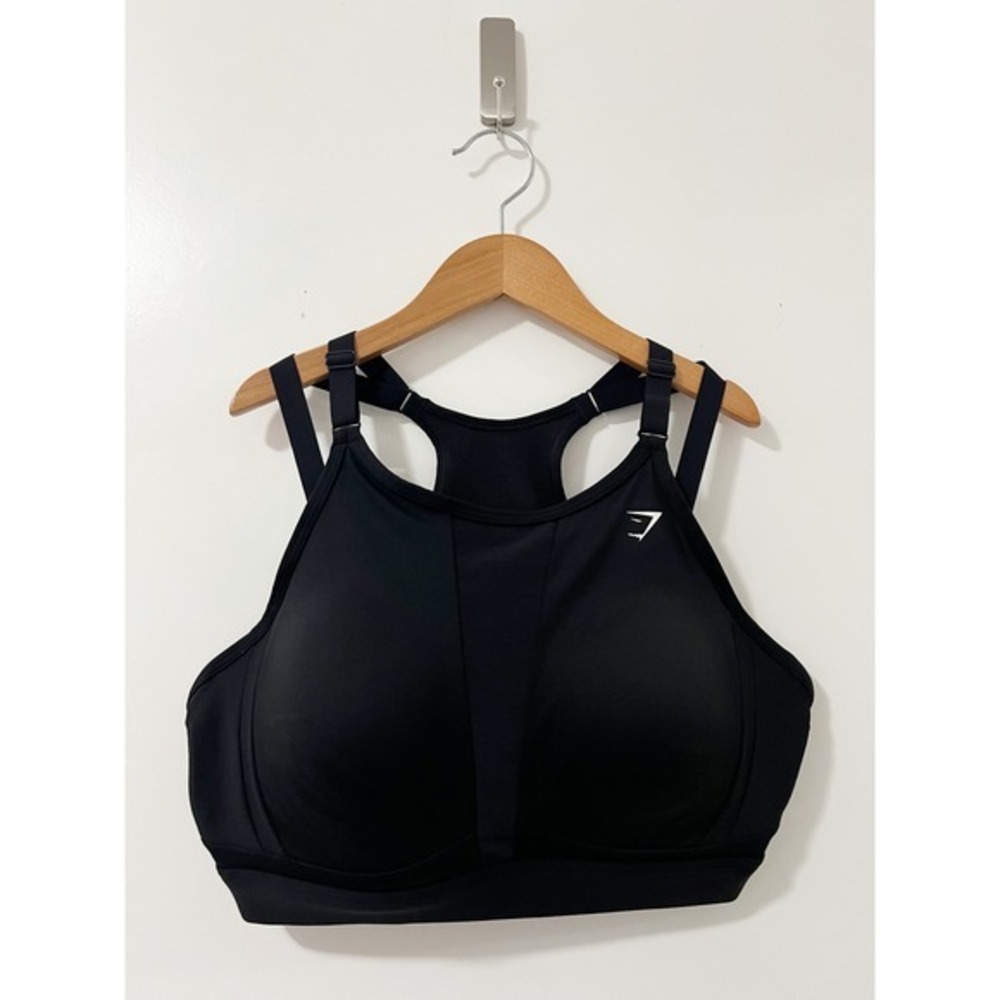 Gymshark Black High Neck Sports Bra Adjustable Straps XXL
